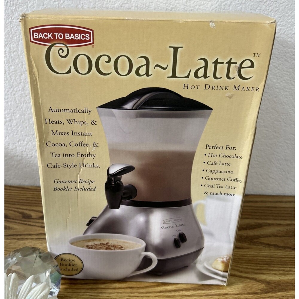 Back To Basics Cocoa Latte Hot Drink Maker CM300BR 32 Oz Frother Dispenser